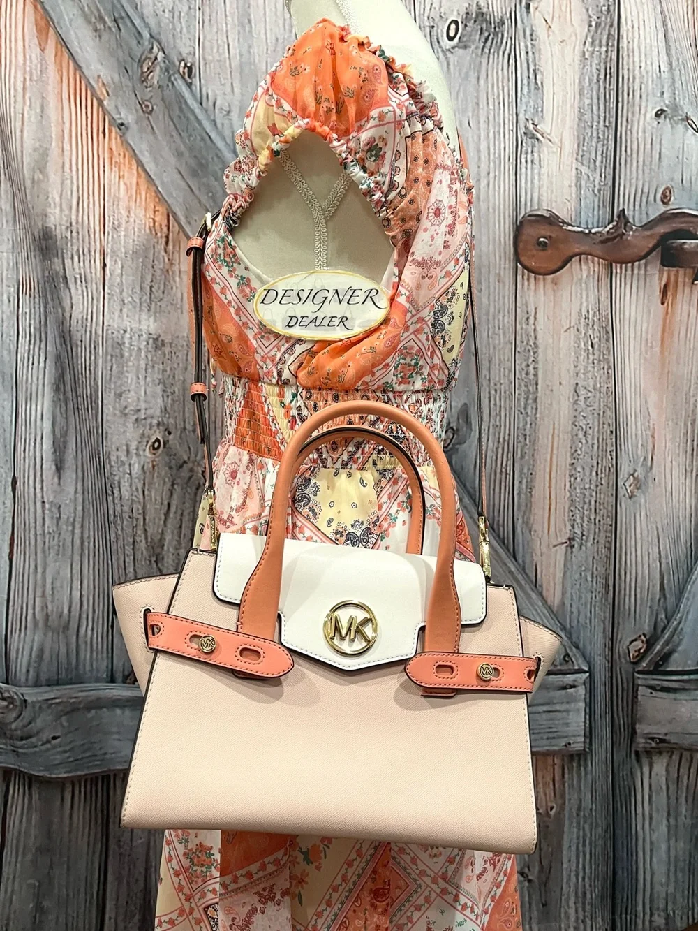 MICHAEL KORS Carmen Saffiano Leather Satchel VGC!